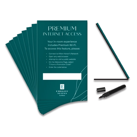 Premium Internet Access Easel w/Chalk Marker - 8 Pack