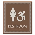 Restroom Sign w/Female & Dynamic ISA Symbols