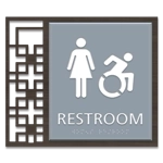 Restroom Sign w/Female & Dynamic ISA Symbols