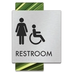 Restroom Sign w/ Female & ISA Symbols