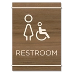 Restroom Sign w/ Female & ISA Symbols