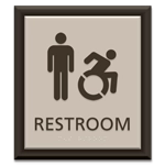 Restroom Sign w/Male & Dynamic ISA Symbols