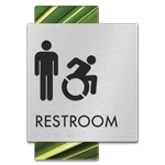 Restroom Sign w/Male & Dynamic ISA Symbols