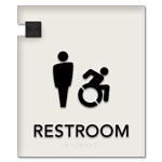 Restroom Sign w/Male & Dynamic ISA Symbols