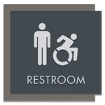 Restroom Sign w/Male & Dynamic ISA Symbols