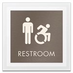 Restroom Sign w/Male & Dynamic ISA Symbols