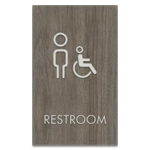 Restroom Sign w/Male & ISA Symbols