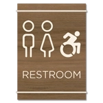 Restroom Sign w/Unisex & Dynamic ISA Symbols