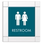 Restroom Sign w/ Unisex Symbols