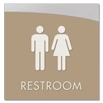 Restroom Sign w/ Unisex Symbols
