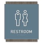 Restroom Sign w/ Unisex Symbols