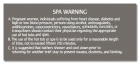 Rhode Island Spa Warning Sign