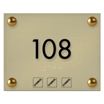 Room Number Sign w/Symbols