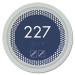 Room Number Sign w/Symbols