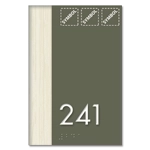 Room Number Sign w/Symbols