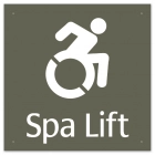 Spa Lift Sign with Dynamic ISA Symbol - Large