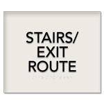 "Stairs/Exit Route" Egress Sign - CA Compliant