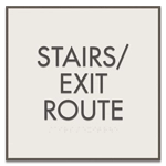 "Stairs/Exit Route" Egress Sign - CA Compliant