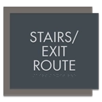 "Stairs/Exit Route" Egress Sign - CA Compliant