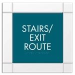 "Stairs/Exit Route" Egress Sign - CA Compliant