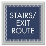 "Stairs/Exit Route" Egress Sign - CA Compliant