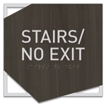 "Stairs/No Exit" Egress Sign - CA Compliant
