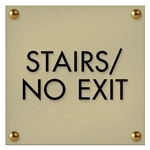 "Stairs/No Exit" Egress Sign - CA Compliant