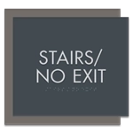 "Stairs/No Exit" Egress Sign - CA Compliant
