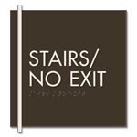 "Stairs/No Exit" Egress Sign - CA Compliant