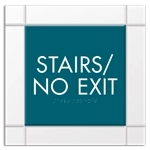 "Stairs/No Exit" Egress Sign - CA Compliant