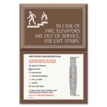 Standard Elevator Evacuation Plans - CA Compliant