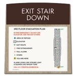 Standard Stairway Evacuation Plans - CA Compliant