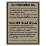 Texas Code - Health Risk Warning Sign w/English & Spanish Celtec Material