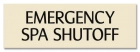Texas Emergency Spa Shutoff Sign
