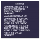 Texas Spa Rules Pool Sign