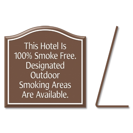 This Hotel is 100% Smoke FreeCounter Top Version w/Easel