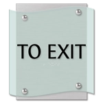 "To Exit" Egress Sign - CA Compliant
