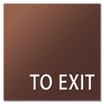 "To Exit" Egress Sign - CA Compliant