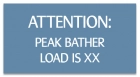 Utah Peak Bather Load Pool Sign