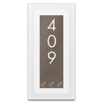Vertical Room Number Sign w/Symbols