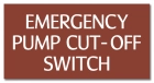 Virginia Emergency Pump Cut-Off Switch Sign