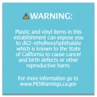 Warning Sign: Plastic and Vinyl -  Celtec Material
