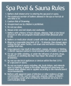 Washington DC Spa & Sauna Rules Sign