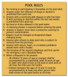 Washington Pool Rules Sign