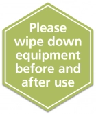 "Wipe Down Equipment" Vinyl Decal