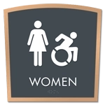 Women Sign w/Female & Dynamic ISA Symbols