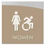 Women Sign w/Female & Dynamic ISA Symbols