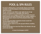 Wyoming Pool & Spa Rules Sign