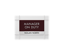 Manager on Duty Signs