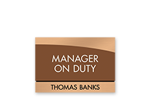 Manager On Duty Signs